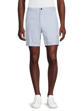 Stretch Linen Blend Shorts