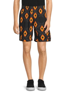 Vibe Print Flat Front Shorts