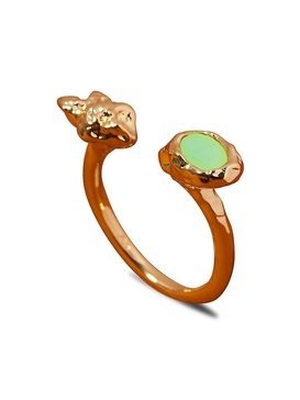 Asterales 14K Goldplated & Chrysoprase Nugget Open Ring