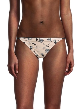 French Logo String Bikini Bottom