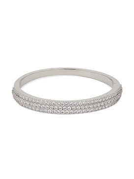 Tezoro Rhodium Plated & Cubic Zirconia Bracelet