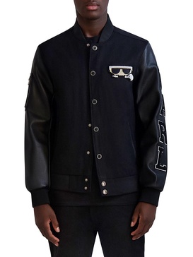 Logo Bomber Wool Blend Jacket