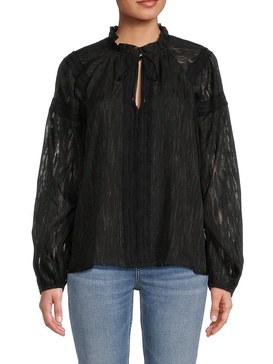 Semi Sheer Shimmer Blouse