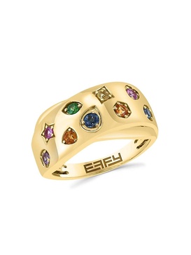 14K Yellow Gold & Muti Stone Ring