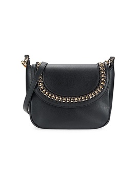 Goldtone Embedded Chain Crossbody Bag