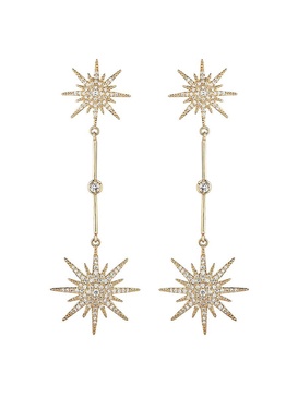 Arya North Star Cubic Zirconia Drop Earrings