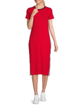 Ribbed Sheath Midi Dress