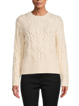 Crimped Cable Knit Sweater