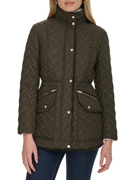 Quilted Button Front Jacket