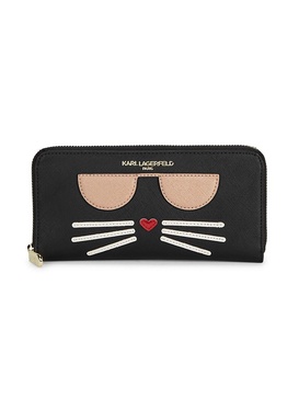 Choupette Continental Faux Leather Wallet