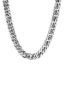 Stainless Steel Cuban Link Chain Necklace/24"