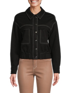 Utility Contrast Knit Jacket