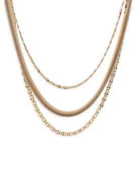 Goldtone Layered Chain Necklace