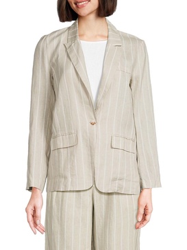 Notch Lapel 100% Linen Blazer