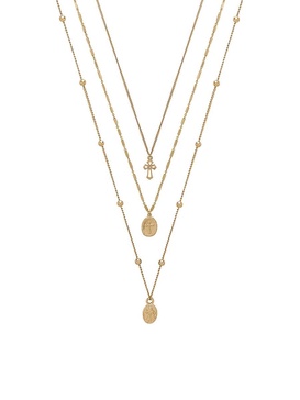 18K Goldplated Layered Pendant Necklace