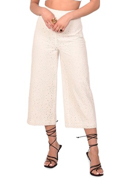 Eyelet Cropped Pants