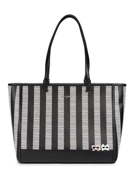 Maybelle Logo Striped Tote