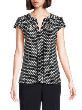 Quad Diamond Print Top