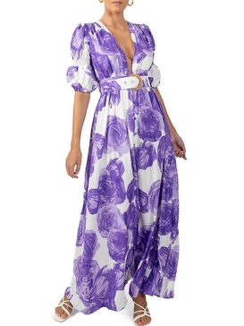 Floral Belted Maxi Dress