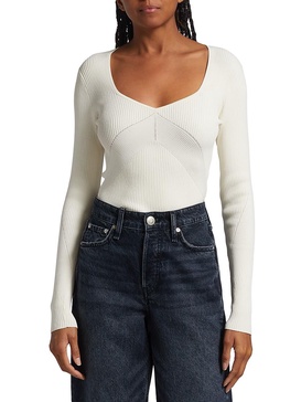 Asher Long-Sleeve Rib-Knit Sweater