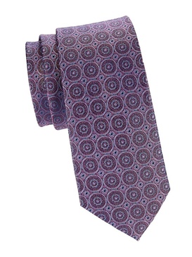 Geometric Textured Silk Tie