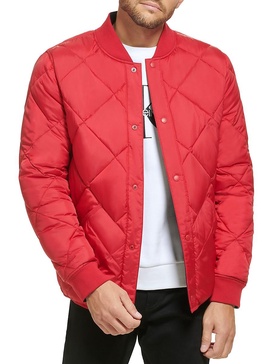 Reversible Quilted Snap Front Bomber