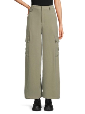 Solid Cargo Pants