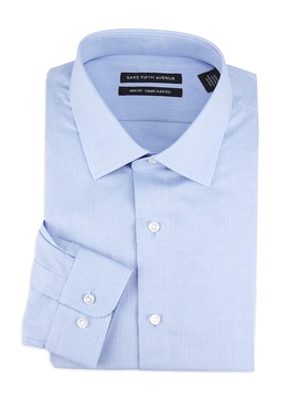 Trim Fit Jacquard Stripe Dress Shirt