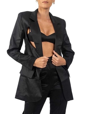 Cutout Satin Blazer