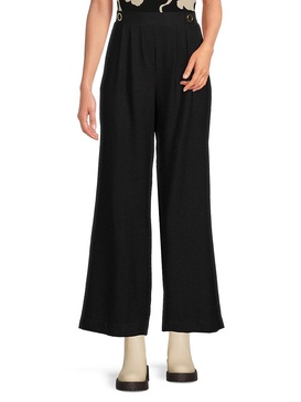 Grommet Wide Leg Trousers