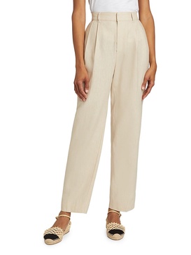 Arlene Linen-Cotton Straight Pants