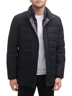 Quilted Flannel Down Jacket