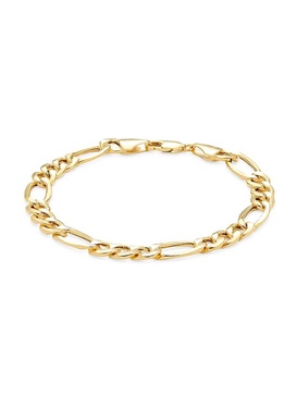 14K Yellow Gold Figaro Chain Bracelet