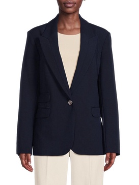 Solid Single Brasted Blazer