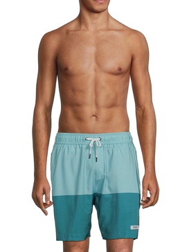 Stretch Comfort Colorblock Swim Shorts