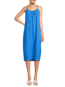 Gauze Shift Midi Dress