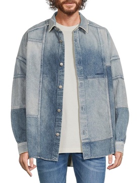 Patchwork Denim Shirt Jacket