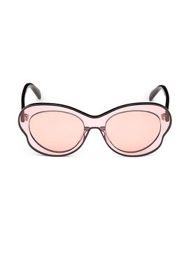 54MM Scalloped Cat Eye Sunglasses