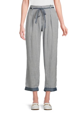 Striped Flowy Drawstring Pants