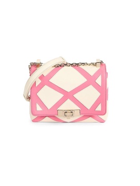 Prismick Two Tone Leather Crossbody Bag