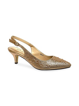 Onyx Embellished Slingback Pumps