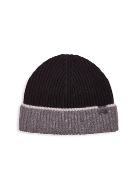 Cashmere Ribbed Knit Beanie