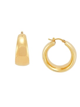 14K Goldplated Sterling Silver Chunky Huggie Earrings