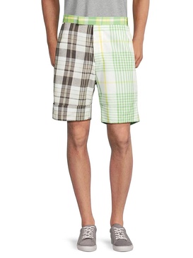 Plaid Flat Front Shorts