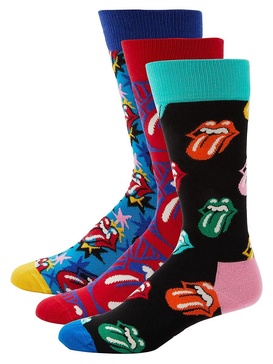 Rolling Stones 3-Pack Assorted Crew Socks