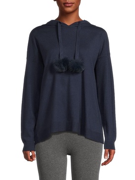 Pom Pom Drop Shoulder Hoodie