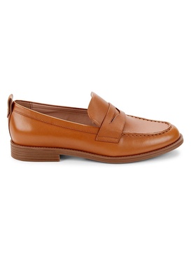 Stassi Leather Penny Loafers