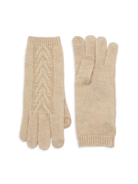 Cable Knit 100% Cashmere Gloves