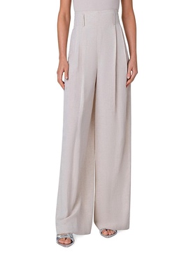 Florina Micro-Stripe Wide-Leg Pants