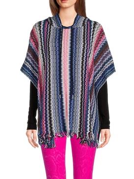 Pattern Hooded Cape